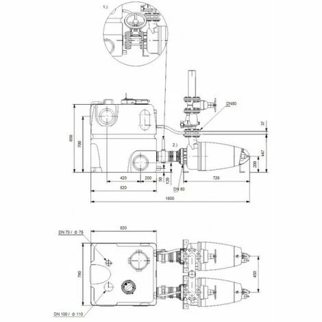 GRUNDFOS Hebeanlage Multilift MDV.65.80.30.2 3 KW, 400V, 400V, Grundfos # 96102276 2 GRUNDFOS Hebeanlage Multilift MDV.65.80.30.2 3 KW, 400V, 400V, Grundfos # 96102276 – Bild 2