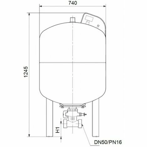 GRUNDFOS Zubehör Für Druckerhöhungsanl. Membran-Druckkessel DT5-400 PN10 DN50 2 GRUNDFOS Zubehör Für Druckerhöhungsanl. Membran-Druckkessel DT5-400 PN10 DN50 – Bild 2